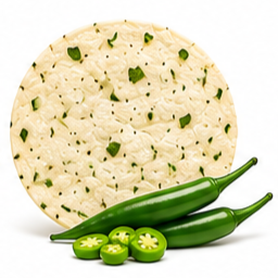 Green Chilli Rice Papad